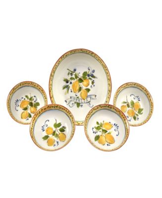 Certified International Italia Lemons 5-Piece Pasta Bowl Set - Macy's