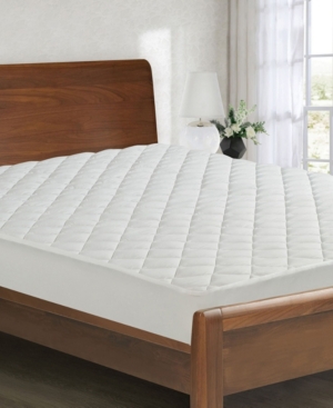 All-in-one All Season Reversible Cooling Warming Fitted Mattress Pad, California King In White