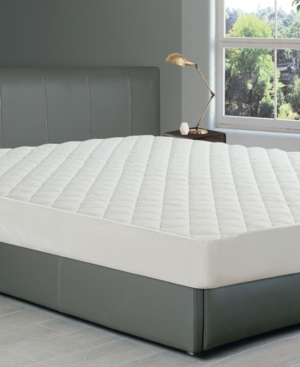 All-in-one Repreve Recycled Soft Terry Fitted Mattress Pad, King In White