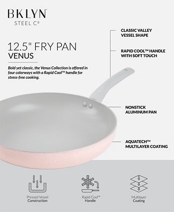 Brooklyn Steel Co. Venus Non Stick Aluminum Frying Pan Color: Black/Gray, Size: 8 W 30200