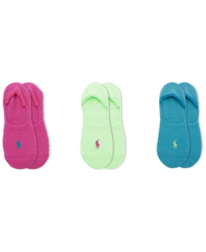 Polo Ralph Lauren Women's 3 Pack Sneaker Liner Socks