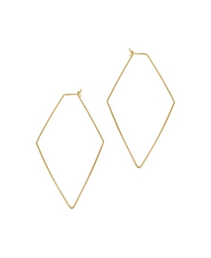 Shop Adornia Geometric Hoops Earrings In Yellow Gold-tone