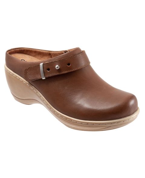 Женские сабо SoftWalk Marquette Clog, цвет: Седельно-коричневый