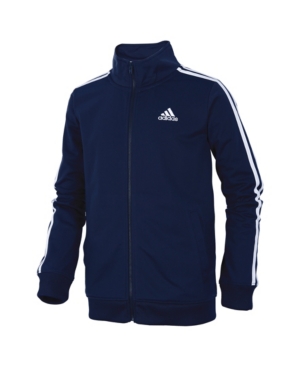 adidas Big Boys Zip Front Iconic Tricot Jacket