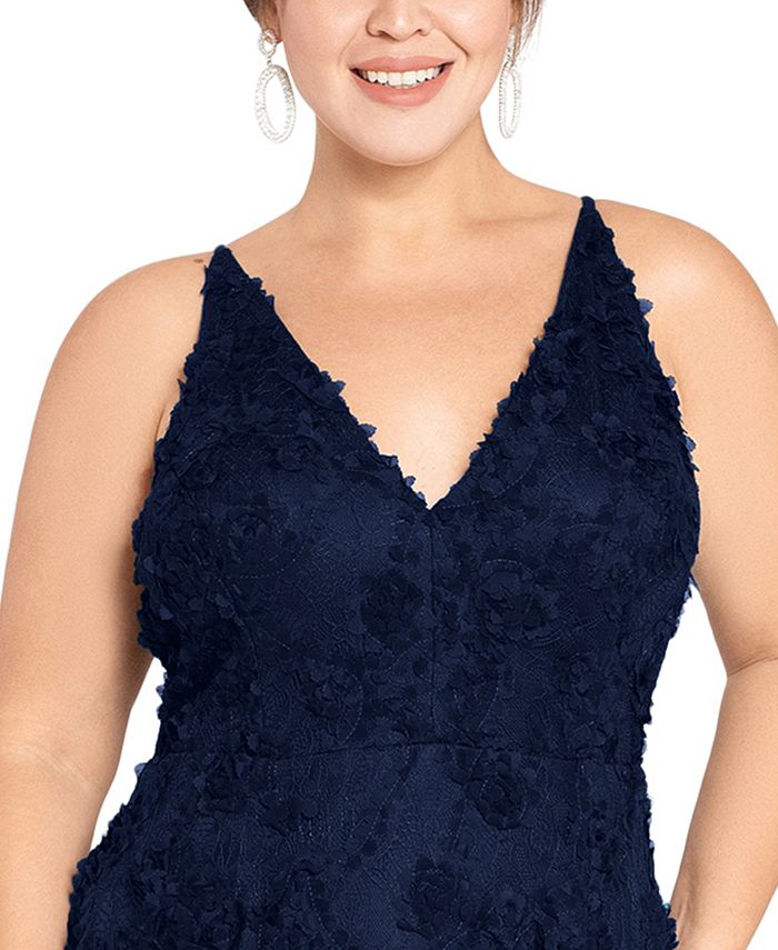 xscape applique gown