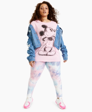 Freeze 24-7 Plus Trendy Mickey Mouse Graphic T-Shirt