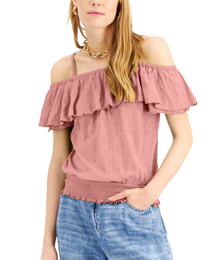 Inc International Concepts Smocked Off The Shoulder Top Created For Macys Macys