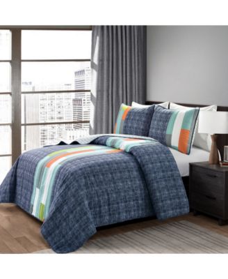 Lush Decor Shelly Stripe Quilt Set