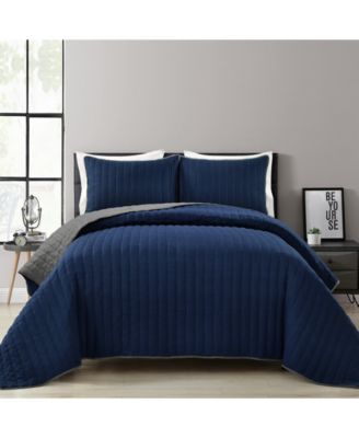 Lush Décor Soft Stripe All Season 3 Piece Quilt Set, King