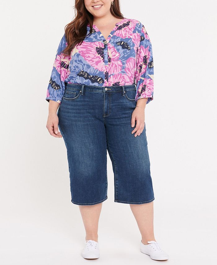 NYDJ Plus Size Wide Leg Pedal Pusher Jeans & Reviews Jeans Plus