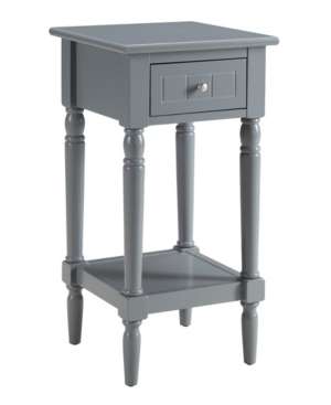 French Country Khloe 1 Drawer Accent Table with Shelf