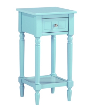 French Country Khloe 1 Drawer Accent Table with Shelf