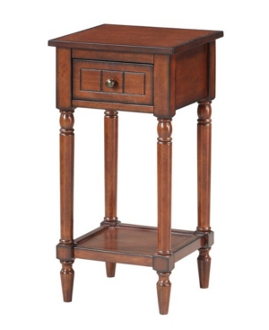 French Country Khloe 1 Drawer Accent Table with Shelf