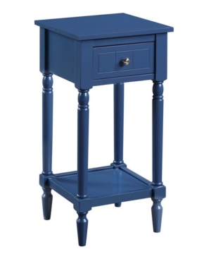 French Country Khloe 1 Drawer Accent Table with Shelf