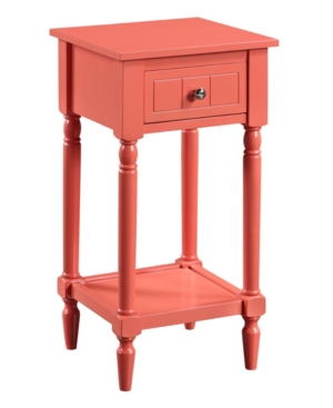 French Country Khloe 1 Drawer Accent Table with Shelf
