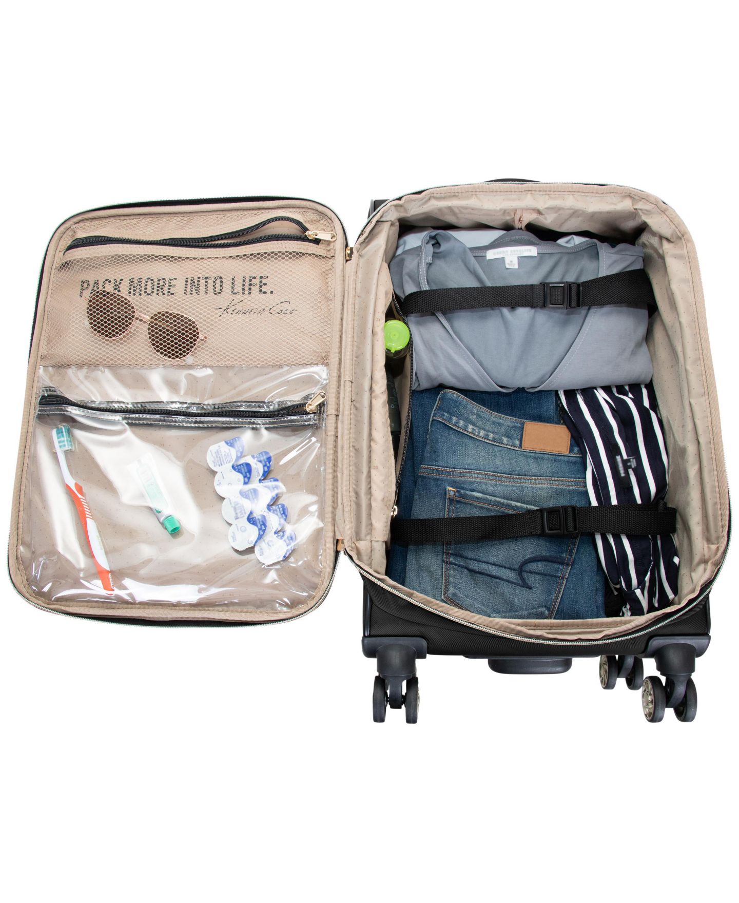 Рюкзак Kenneth Cole Reaction 2-Pc. Chelsea 20" Carry-On Matching 15" Laptop Set, цвет: Чёрный — фото 10