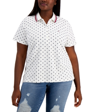 Tommy Hilfiger Plus Size Diana Polka Dot Polo