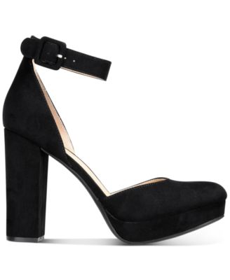 Estrella Block Heel Ankle Strap Platform Pumps, Created for Macy's