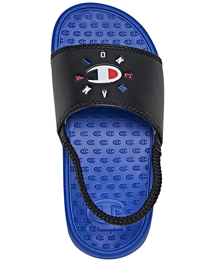 champion slides finish line
