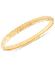 My Daily Styles Stainless Steel Womens Hinged CZ Bangle Bracelet Size 7.5 Inches (Yellow)