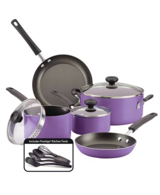 Farberware - 12-Pc. Aluminum Nonstick Cookware Set - Purple