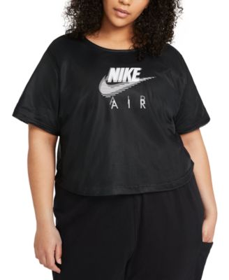 Nike - Plus Size Mesh-Overlay T-Shirt