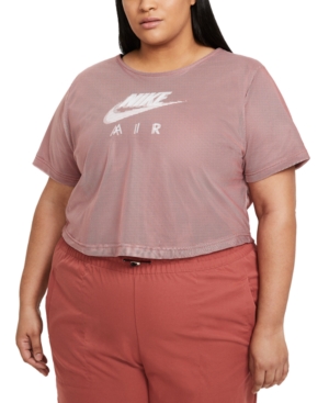 Nike Air Plus Size Mesh-Overlay T-Shirt