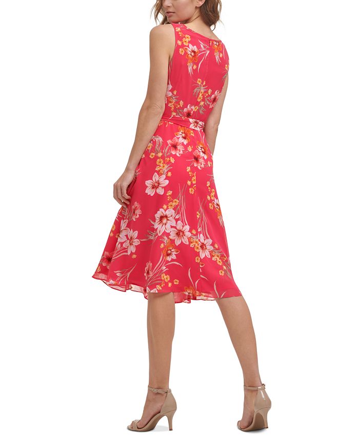 Jessica Howard Petite Floral-Print Midi Dress - Macy's