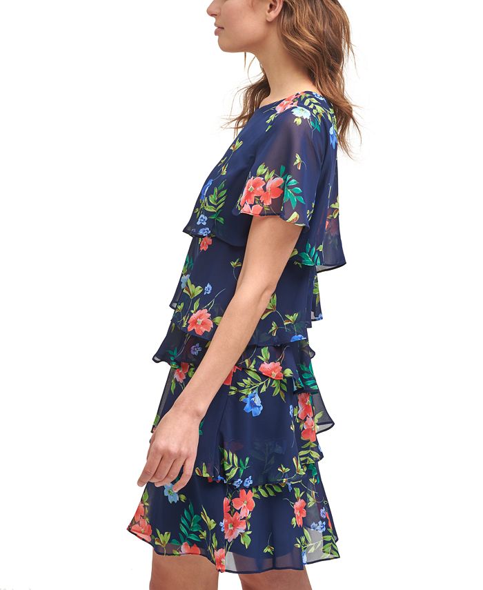 Jessica Howard Petite FloralPrint Tiered Dress Macy's