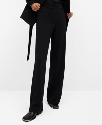 mango flowy straight fit trousers