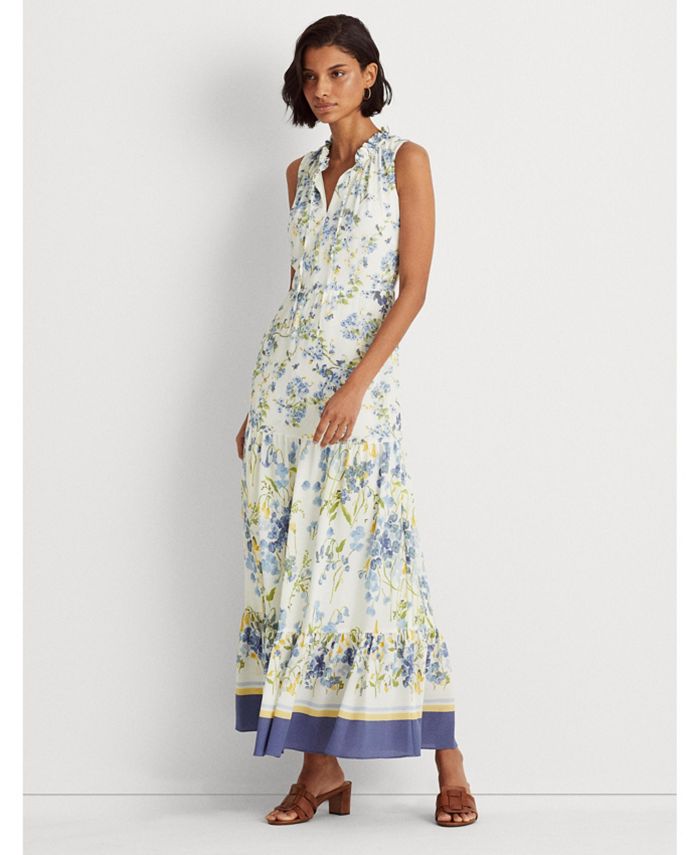 Lauren Ralph Lauren Floral Crepe Maxi Dress & Reviews - Dresses - Women -  Macy's