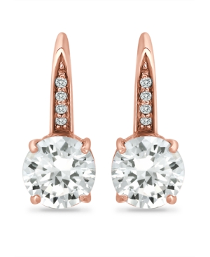 Giani Bernini Cubic Zirconia Leverback Earrings In Sterling Silver, 18k Gold Over Sterling Silver Or 18k Rose Gold