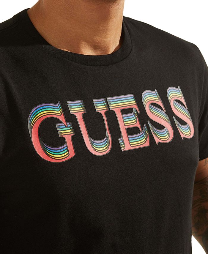 GUESS Pride Rainbow Logo T-Shirt - Macy's