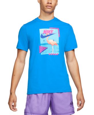 Nike Men's Flamingo Beach T-shirt In Photo Blue | ModeSens