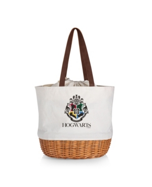Picnic Time Harry Potter Hogwarts Coronado Basket Tote In Beige Canvas
