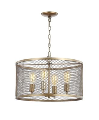 Pen 4-Light Adjustable Industrial Mesh LED Chandelier