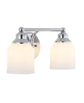 Lydia 2-Light Glass Farmhouse Cottage LED Vanity Light