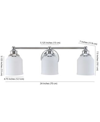 Lydia 3-Light Glass Farmhouse Cottage LED Vanity Light