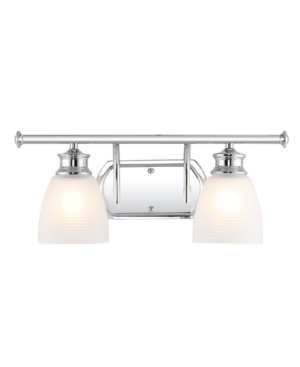 Jonathan Y Beverly 2-light Contemporary Modern Led Vanity Light In Silver-tone