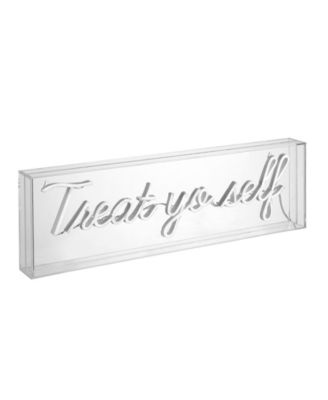 Treat Yo Self Contemporary Glam Acrylic Box USB Operated LED Neon Light
