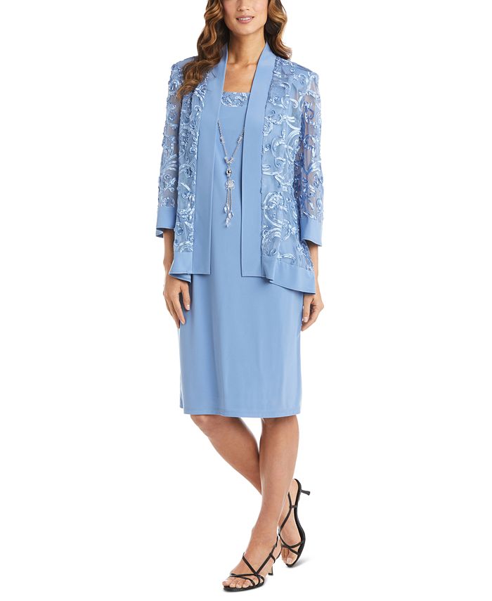 R & M Richards Dress and Soutache Jacket - Macy's