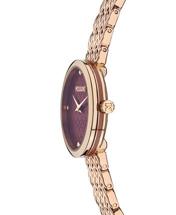 Missoni - Women's Swiss M1 Rose Gold Ion Plated Bracelet Watch 29mm