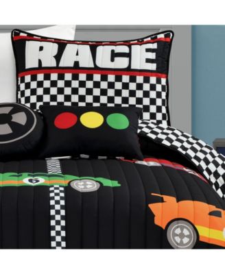Kids Racing Cars 4-Pc. Quilt Set, Twin