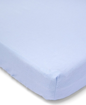 Tendertyme Baby Boys Flannel Solid Crib Sheet In Blue