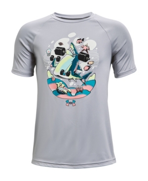 Big Boys Ua Tech Shark Lift Short Sleeve T-shirt
