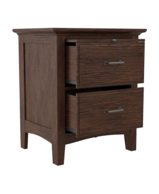 Modern Mission 2 Drawer Nightstand with Tray