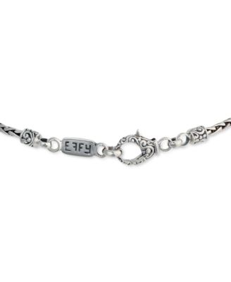 EFFY&reg; Diamond Filigree Circle 18" Pendant Necklace (7/8 ct. t.w.) in Sterling Silver & 18k Gold
