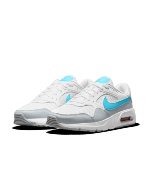 Nike Men's Air Max Sc Casual Sneakers From Finish Line In White, Aqua