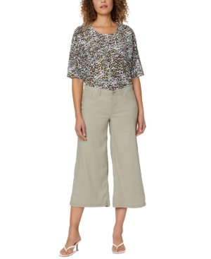 Nydj Wide-Leg Crop Pants in Stretch Linen
