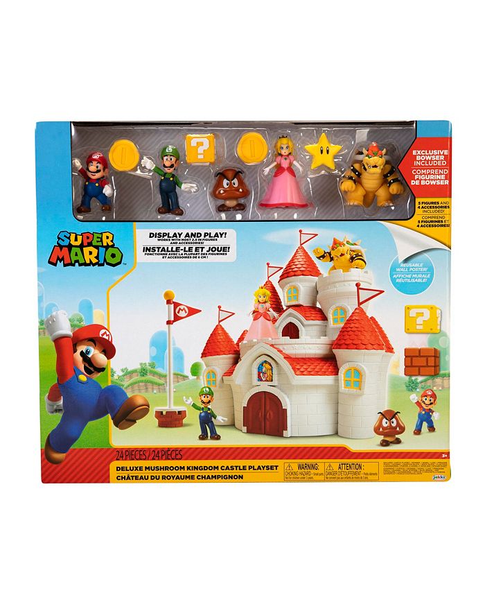  The Super Mario Bros. Movie The Super Mario Bowser Island  Castle Playset with 2.5” Bowser Action Figure & Interactive Pieces : Toys &  Games